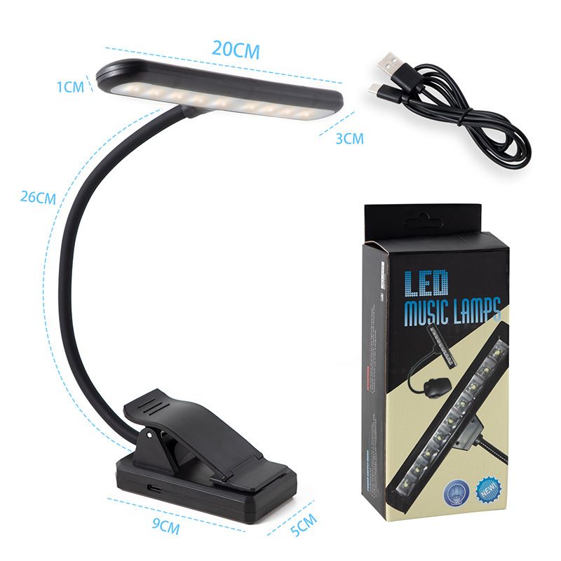 Home & Garden New Music Stand Lamp 27LED Lamp Clip With Power Display Desk Lamp Music Score Piano Lamp 4 Light Source Reading Lamp_voghion.com