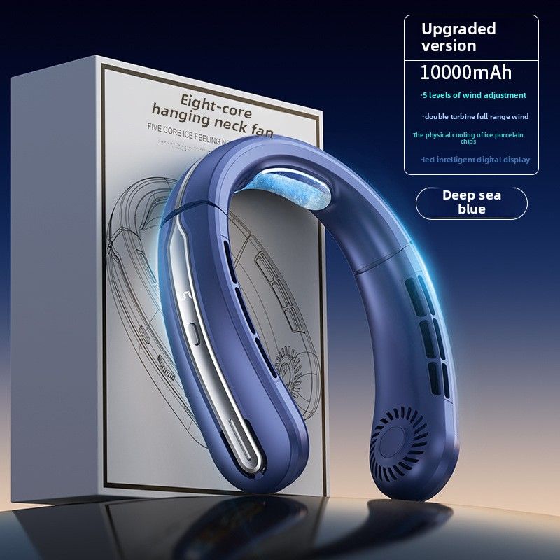 Ventilador de cuello 2025, nuevo y práctico, portátil, pequeño, mini, con carga USB, sin aspas, aire acondicionado_voghion.com