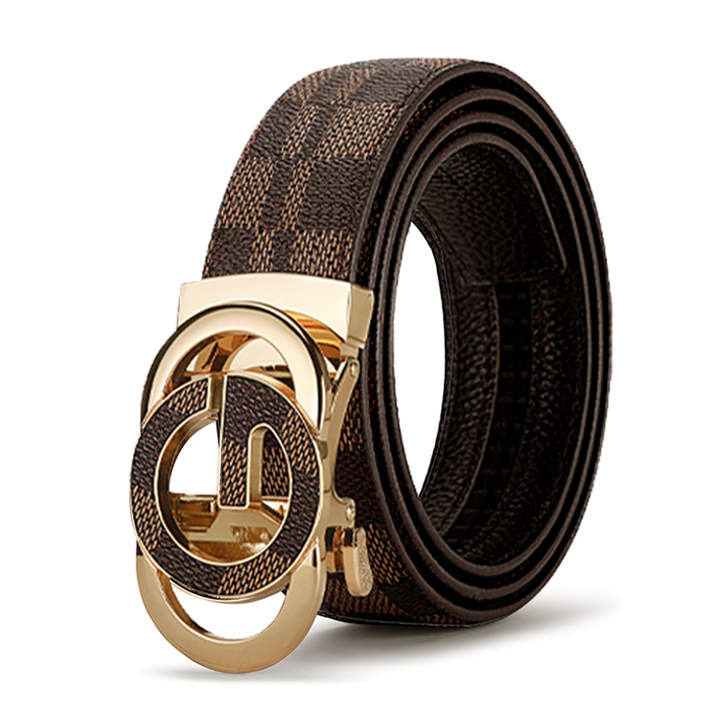 Cintura casual da uomo, con cintura alla moda con fibbia automatica sdentata_voghion.com