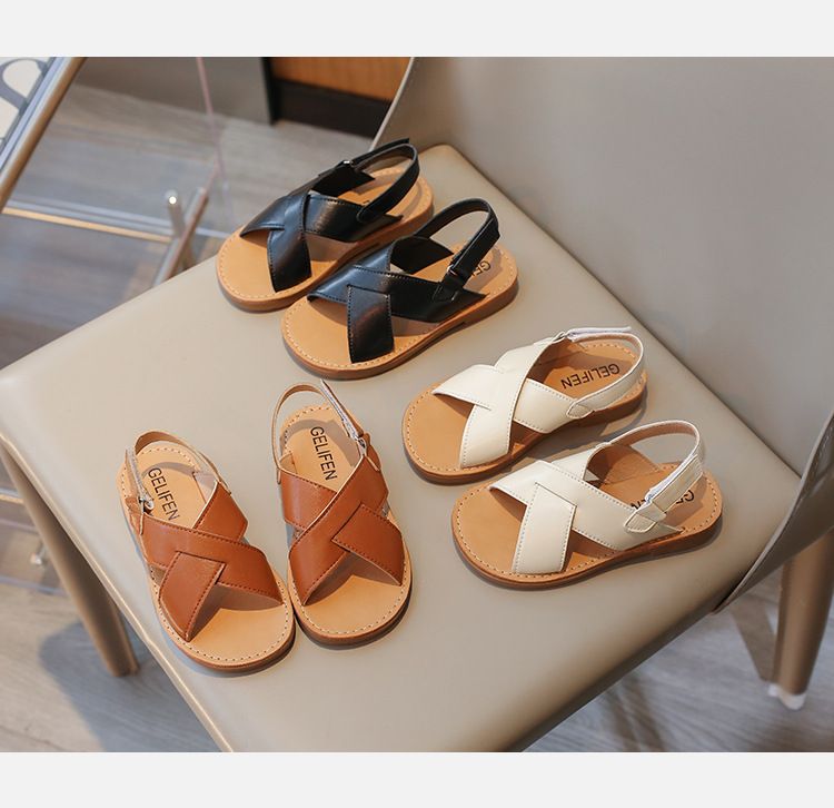Sandales décontractées pour filles, chaussures de plage pour garçons, édition coréenne, pantoufles d'été à semelle souple pour enfants, nouvelle collection 2024_voghion.com