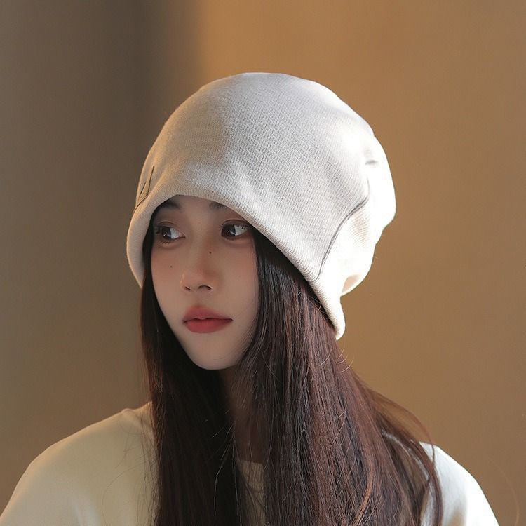 Large Head Circumference Slouchy For Women, Autumn And Winter Postpartum Confinement Hat, Versatile Face-Slimming Warm_voghion.com