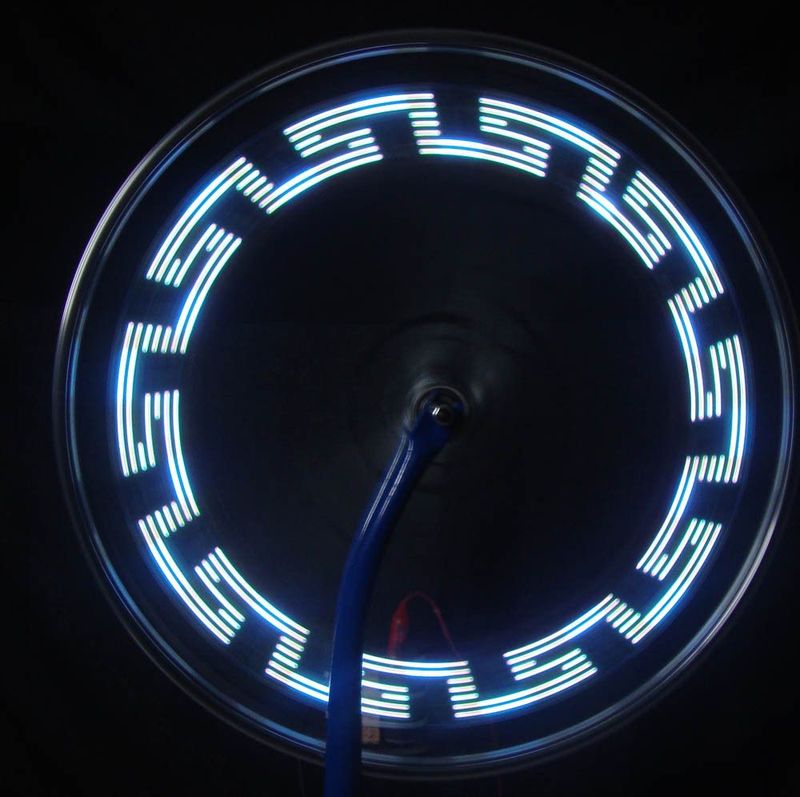 Mountainbike-Speichen-LED-Feuerrad, mehrfarbiges Muster, doppelseitiger Stahldraht, Vibrationssensor, Doppelsensor, Farblicht_voghion.com