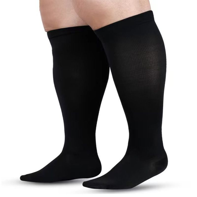 Professionelle Sport-Kompressionssocken mit offener Spitze, ohne Fuß, langes Rohr, Fitness, elastisch, rutschfest, für Yoga, Wandern, Radfahren_voghion.com