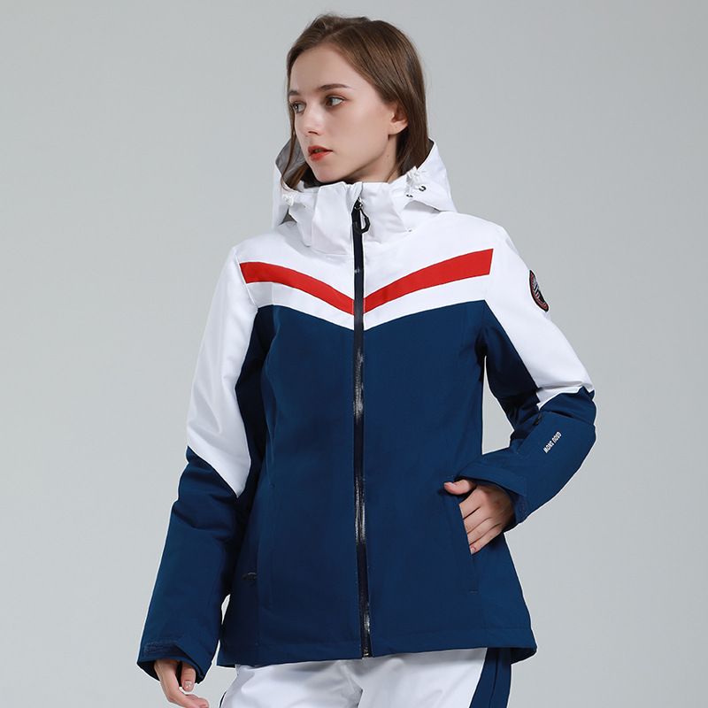 New Fashion Color Matching Outdoor Top Snow Jacket_voghion.com