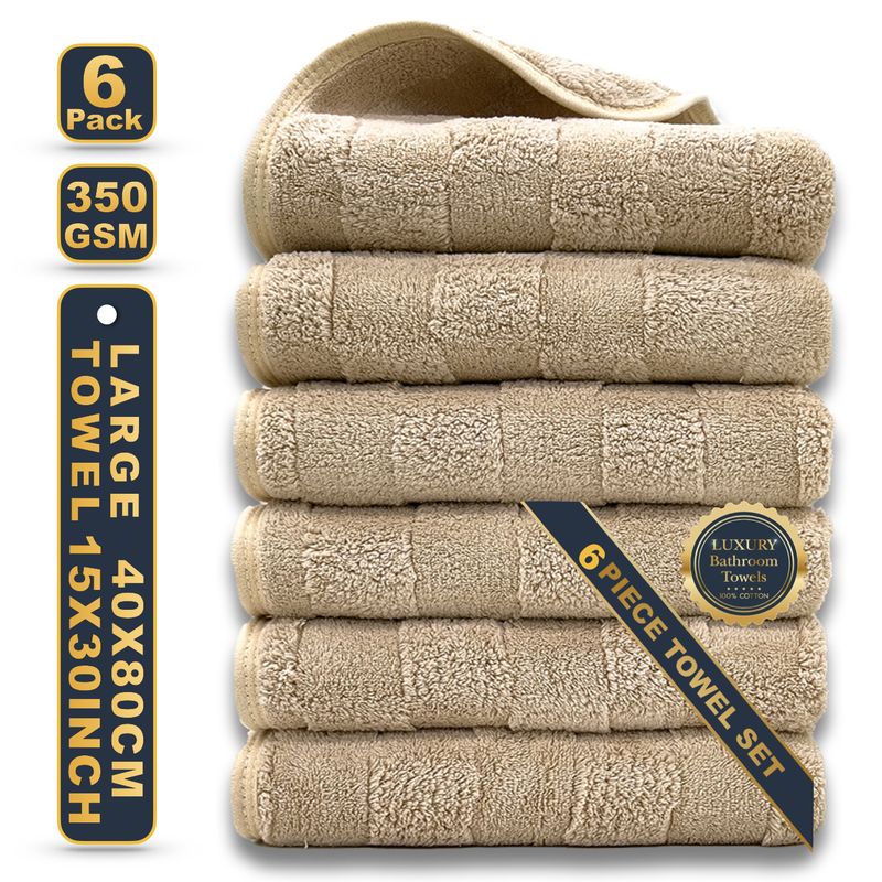 6 Parçalı 40x80 cm Mercan Polar Havlu Seti - Ultra Yumuşak ve Süper Emici, Ev ve Seyahat İçin Banyo ve El Havluları Dahil_voghion.com