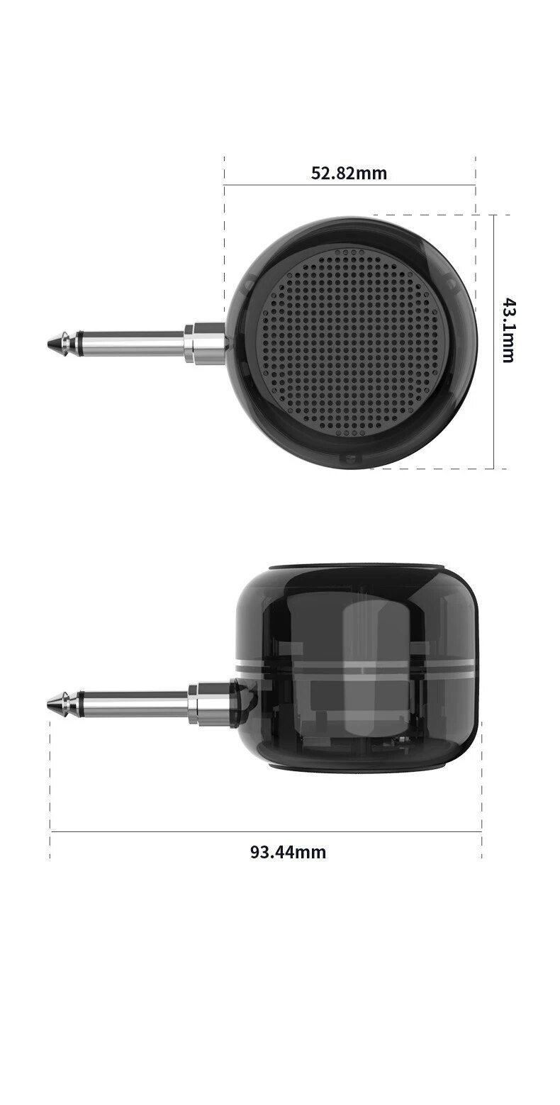 Przenośny głośnik bezprzewodowy Bluetooth, soundbar do gitary elektrycznej, dmuchawa 3,5 mm, głośnik 6,35 mm do_voghion.com