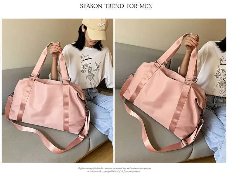 Fitness-Handy-Yoga-Tasche für Frauen mit Nass- und Trockentrennung, wasserdicht, großes Fassungsvermögen, Reisetasche für Kurztrips_voghion.com