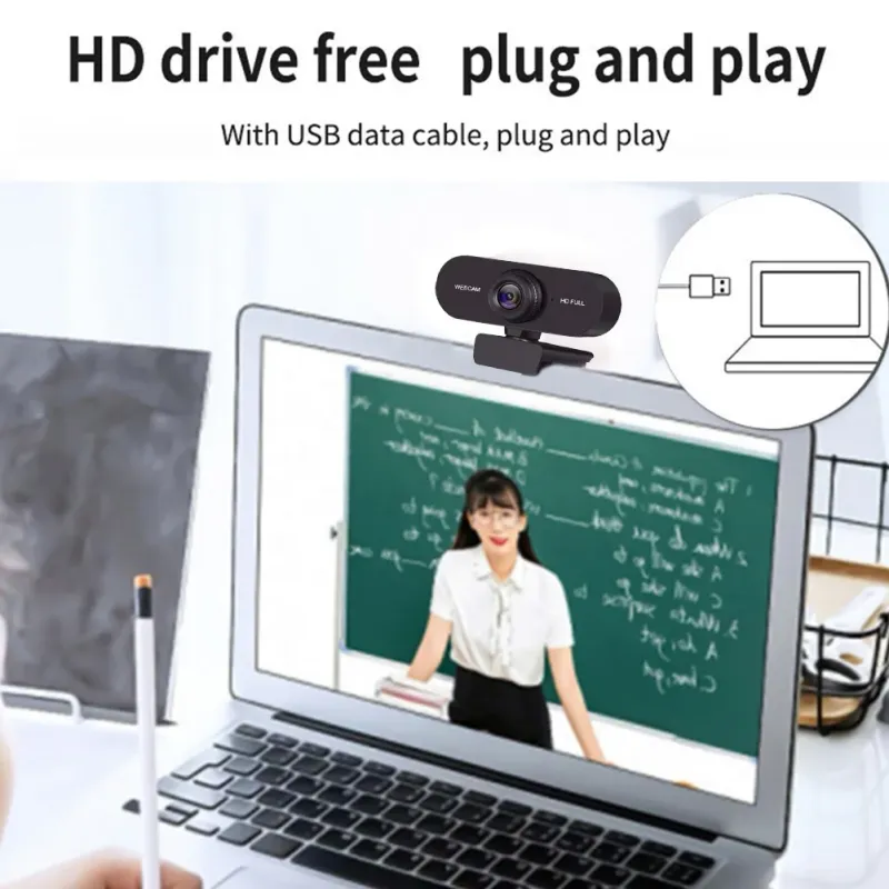 4K Microphone For Computer 2K Mini Webcam PC Laptops Live Streaming FHD 1080P Webcam For Work Meetings With Microphone_voghion.com