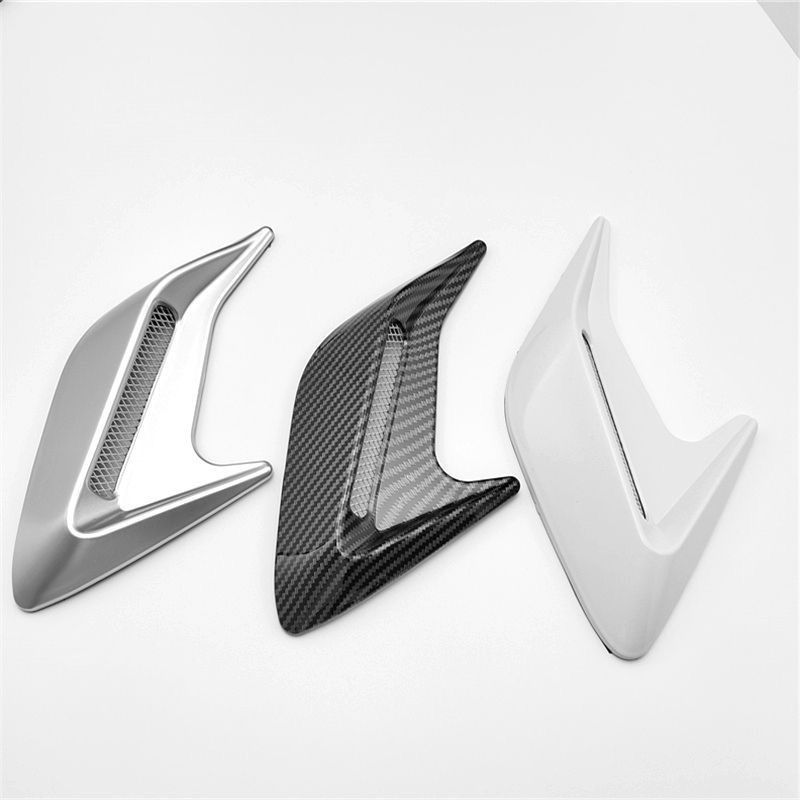 Shark Gills Lufteinlass Dekoration Motorhaube Simulation Vent Carbon Fiber Schwarz_voghion.com