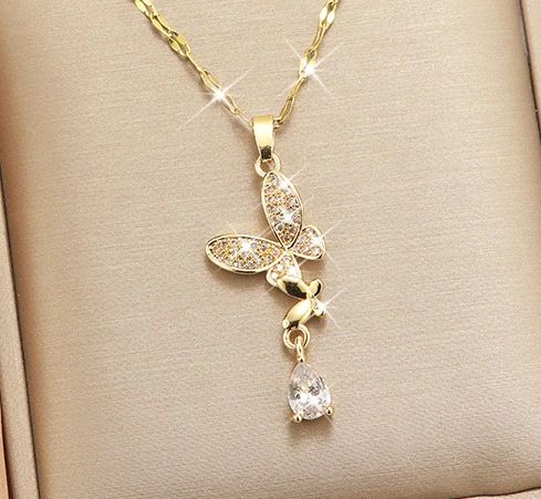 Japanese Korean Style Titanium Steel Necklace For Women, Versatile Niche Design, High-end And Light Luxury, Collarbone_voghion.com