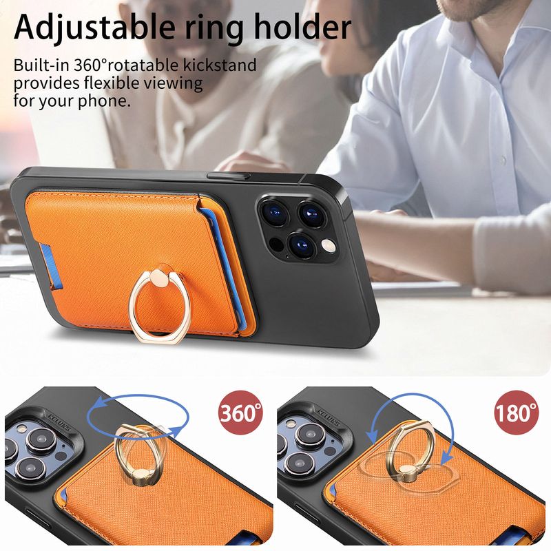 Custodia rigida TechGlobe compatibile con iPhone 17, colore solido, con adesivo posteriore, forte supporto magnetico N52, all'ingrosso_voghion.com