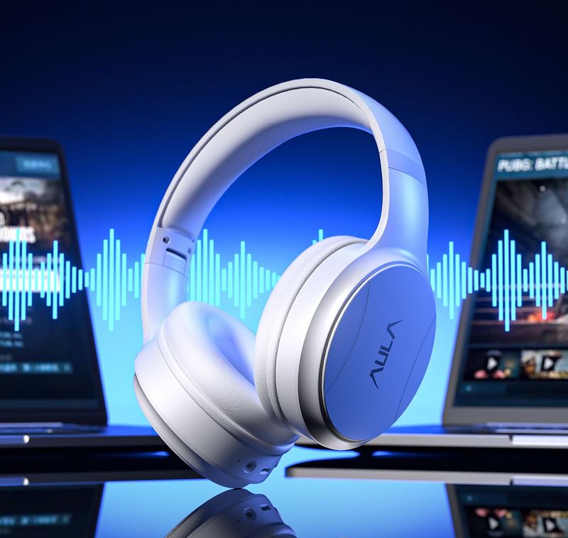 Casque Bluetooth Wolf Spider G1 supra-auriculaire à double mode de positionnement sonore avec microphone pour jeux FPS et course à pied_voghion.com
