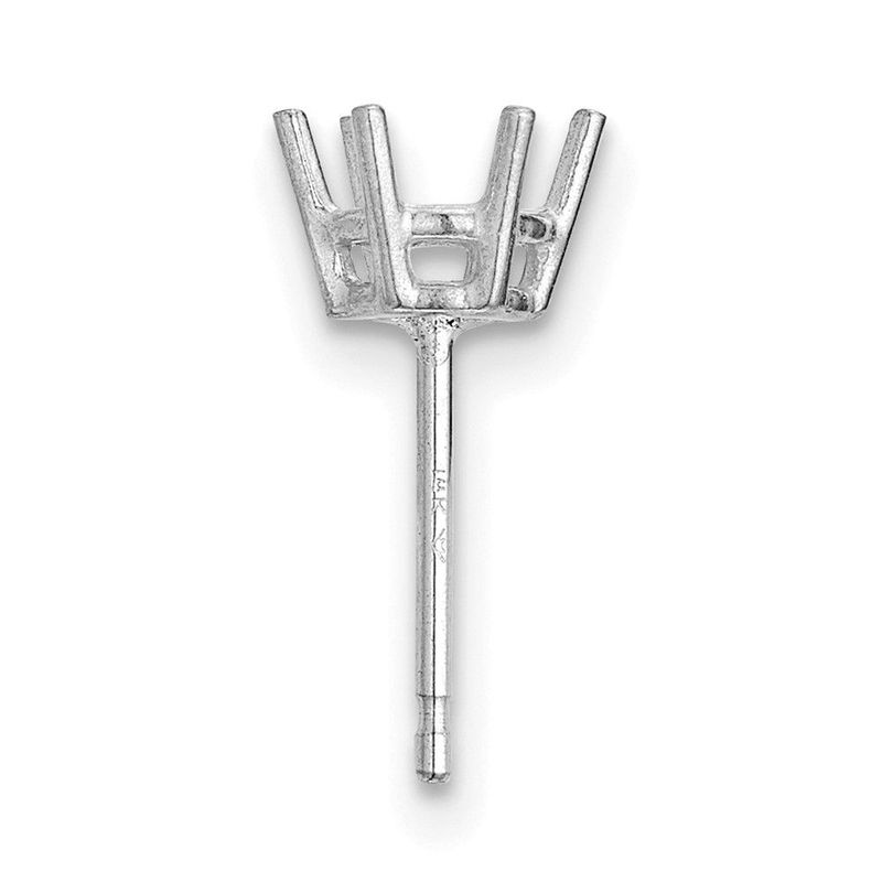 14kw Round 6-Prong .33ct. Cast Basket Post Earring Mounting_voghion.com