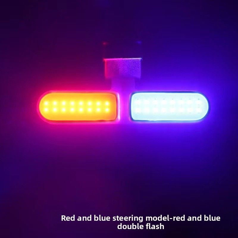 Fahrrad Herz Schwanz Nacht Reiten USB Lade COB Warnung Licht Blinkt Hohe Helligkeit Zubehör_voghion.com