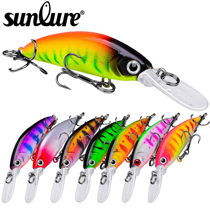 Long Casting Lure Hard Freshwater Bait Sinking Minnow 5.5g/7cm For Sunfish And Bass_voghion.com