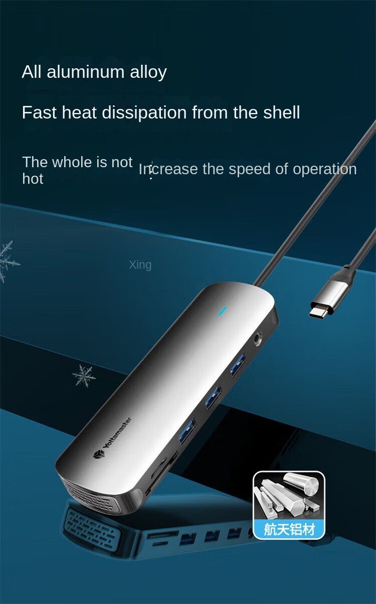 USB3.0 víceportová dokovací stanice typu C dokovací stanice USB hub_voghion.com