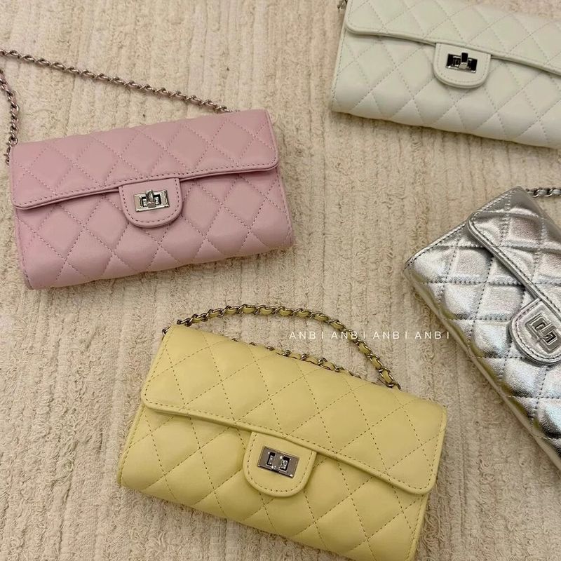 Versatile Mini Square 25 New Small High-end Coin Purse Korean Style Ins Quilted Chain Phone Bag_voghion.com