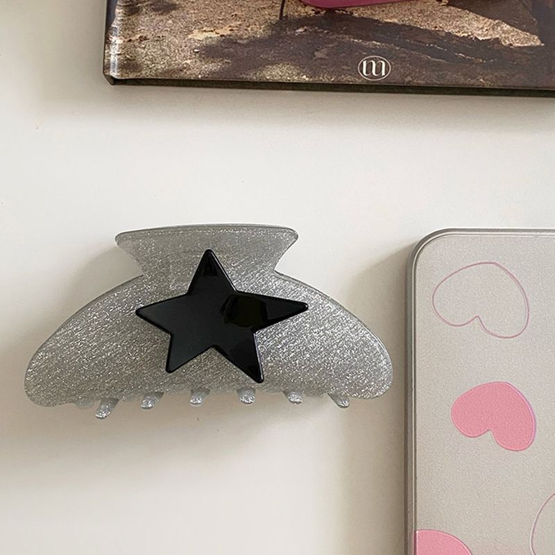 Y2g sexy dívka osobnost hvězdná grip pěticípá hvězda acetátová sponka do vlasů design jemný záblesk sladký cool zadní hlava vlásenka vlasové doplňky_voghion.com