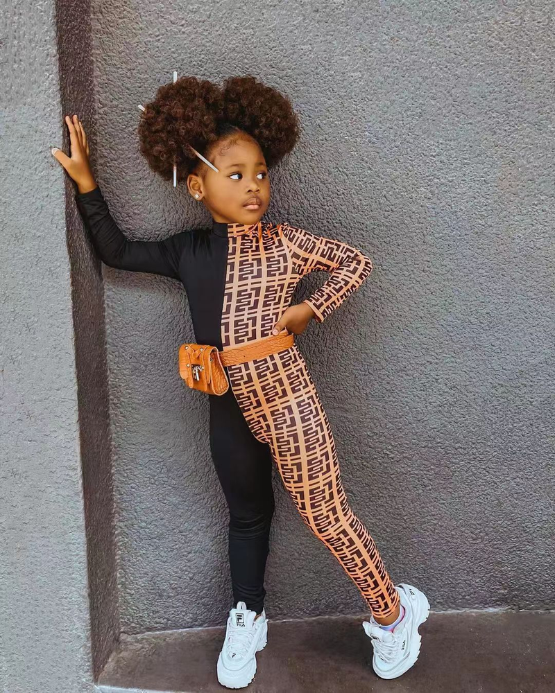 M8023 Mädchen 2024 Neue Casual Langarm Mode Gedruckt Farbe Block Overall Instagram Kinder Tragen_voghion.com