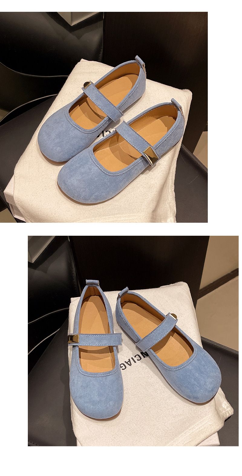 Französisch Retro Licht Mund Einzelnen Schuhe frauen Mit Rock Weichen Boden Gelb Flachen Boden Mary Jane Schöne Einzelnen Schuhe_voghion.com