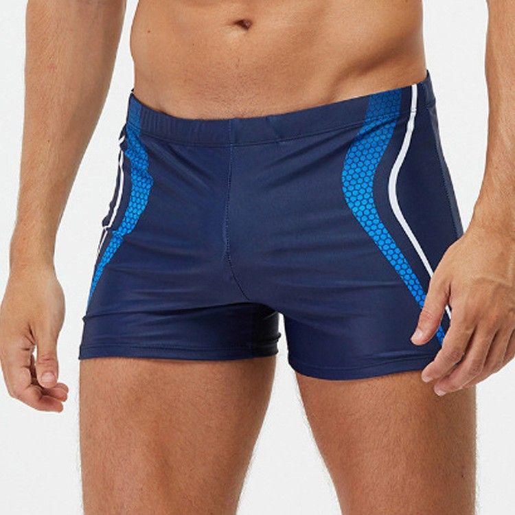 Men's Swim Trunks - Plaid Print & Quick-Dry Fabric (Elastic Waist UPF50+ Plus Size Beach & Hot Spring Wear Black/Blue/Red)_voghion.com