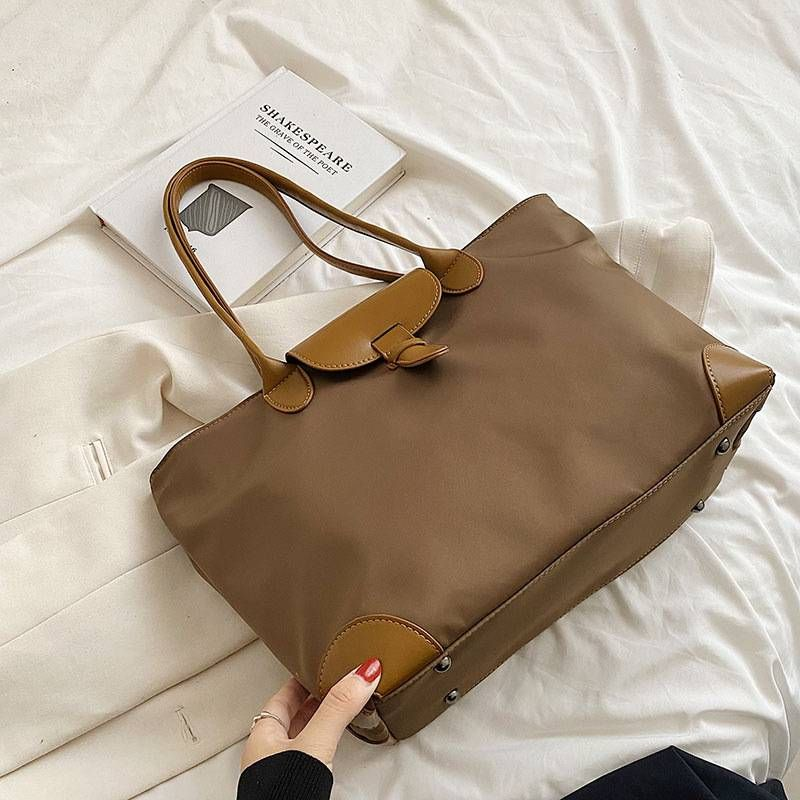 Neue trendige modische einfache Damenhandtasche lässige einfarbige Umhängetasche_voghion.com