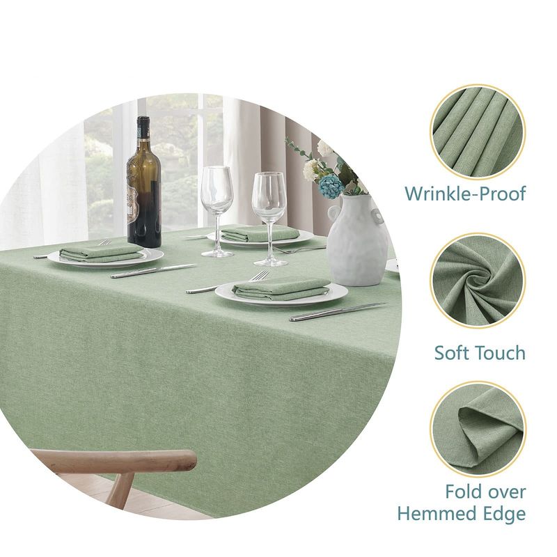 Nuovo prodotto: decorazioni per feste di compleanno, composizioni, accessori, lino tinta unita verde erba, impermeabile e resistente all'olio_voghion.com