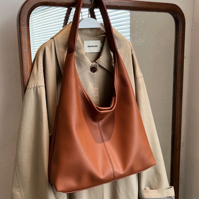 Große Kapazität für Frauen Frühling Sommer Neue Mode Single Shoulder Hochwertige Textur Mutter-Tochter-Eimer Pendler_voghion.com