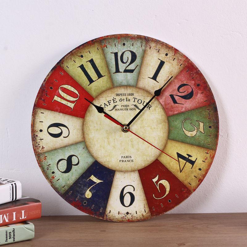 Wanduhr mit mediterranem Schiffsrad – leises Kehrwerk, DIY-Acryl-Nautikdekor für Wohnzimmer, Schlafzimmer und Büro_voghion.com