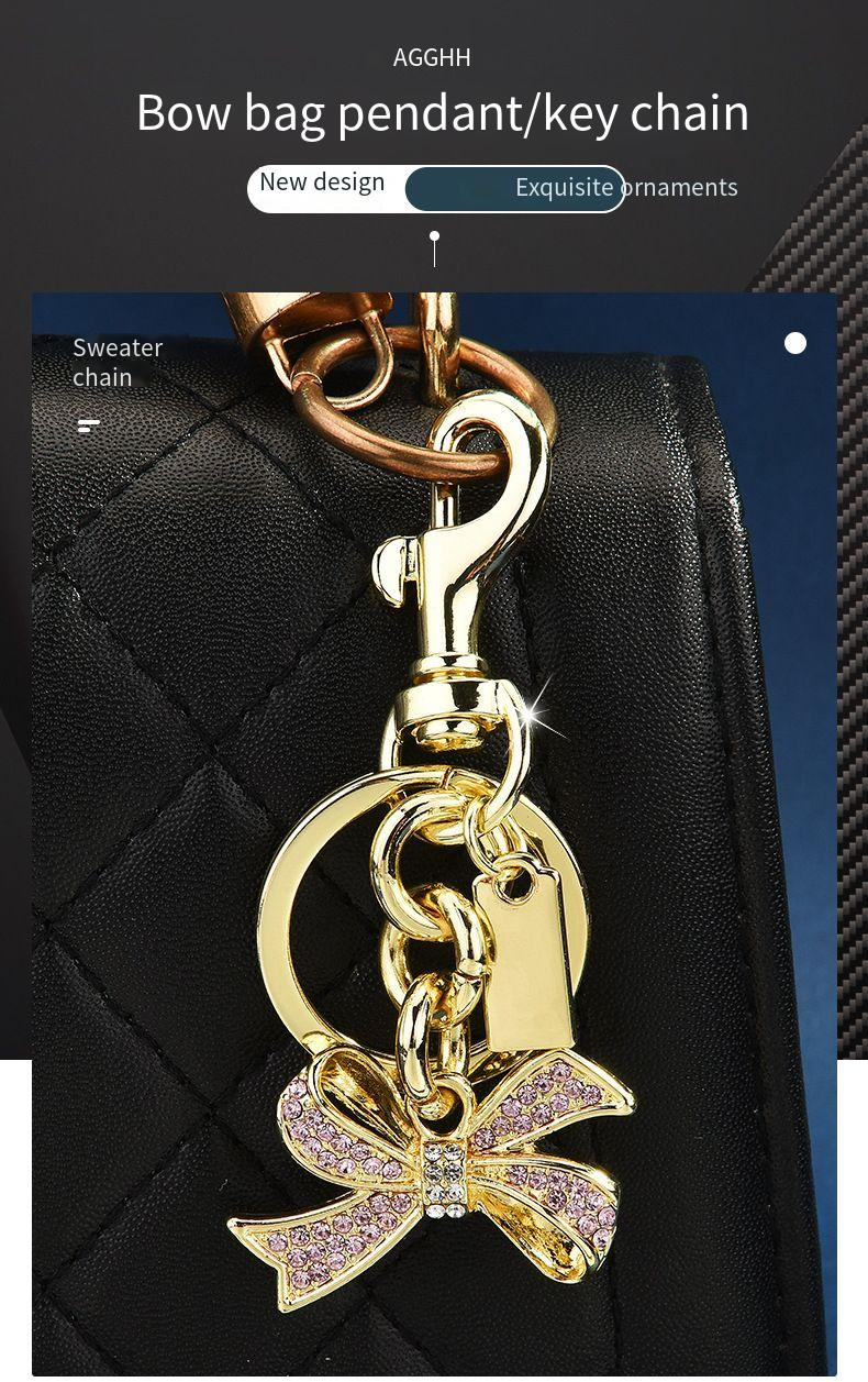 Bow Keychain Men's And Women's High-end Car Keychain Pendant Hot Accessories_voghion.com