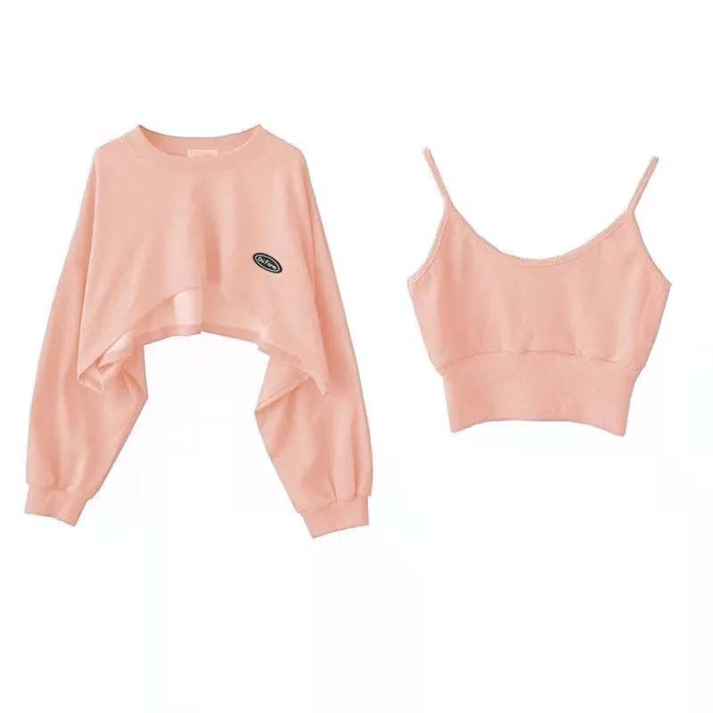 waarme Verkaf Damme Kuerz Dënn Sweatshirt Laangärm Crew Neck Top Blouse Alldag Casual Zweedeel Einfachen Stil Grousshandel_voghion.com