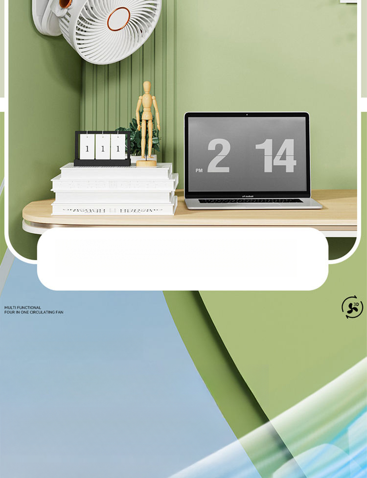【 Five Level Adjustment 】 New Ultra Quiet USB Charging Clip Fan For Home Dormitory, High Wind Power, Desktop, Long_voghion.com