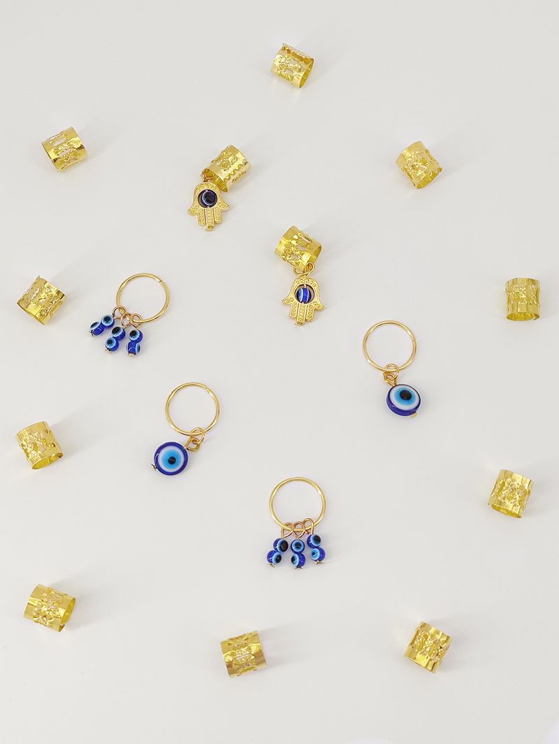 Unikalne metalowe spinki do włosów z dredami w kształcie oczu, egzotyczne, do tańca ulicznego, warkocza i afrykańskich skrętów_voghion.com