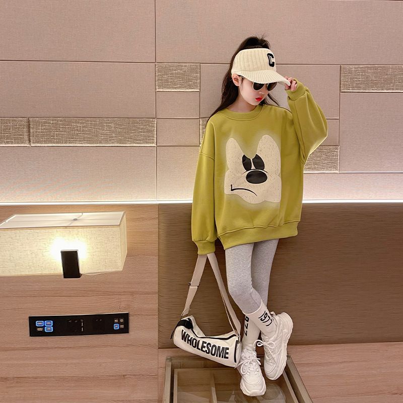 Mädchen-Kapuzenpullover für den Herbst 2024, neuer Stil im Western-Stil, langärmelige Kinderkleidung, Frühlingsoutfit für kleine Mädchen_voghion.com