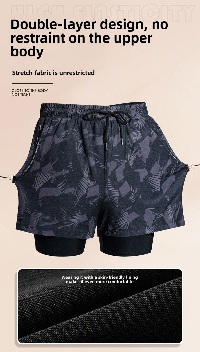 Badehose Herren Boxer Fünf-Punkt-Badeanzug-Set Anti-Peinlichkeit Neue professionelle Strand-Schwimmausrüstung für Erwachsene_voghion.com