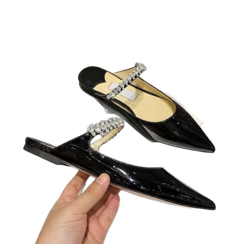 High-End-Sommeroberbekleidung mit Zehenkappe aus Lackleder, Halbschuhe mit flacher Sohle, spitze französische High Heels für Damen,_voghion.com