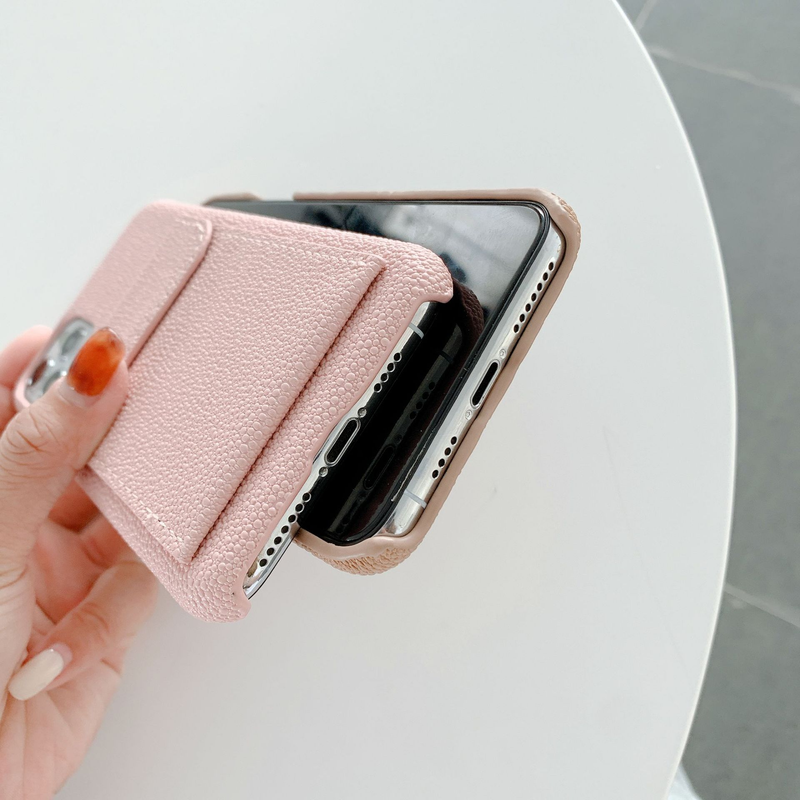 Mobile phone case card holder mobile phone case suitable for iPhone 15 protective cover Apple 14/12 multi-function protective case foreign trade_voghion.com