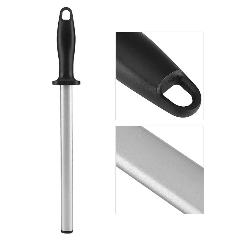 12 inch Diamond Sharpening Rod Knife Sharpener Steel Stick Oval Bar Sharpener_voghion.com