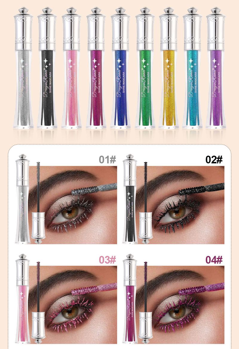 Multi - Colored Sparkling Diamond Waterproof Mascara - Shimmering Sapphire Blue, Glittering Gold, Fine Diamond Silver & More With Pearlescent Glitter_voghion.com