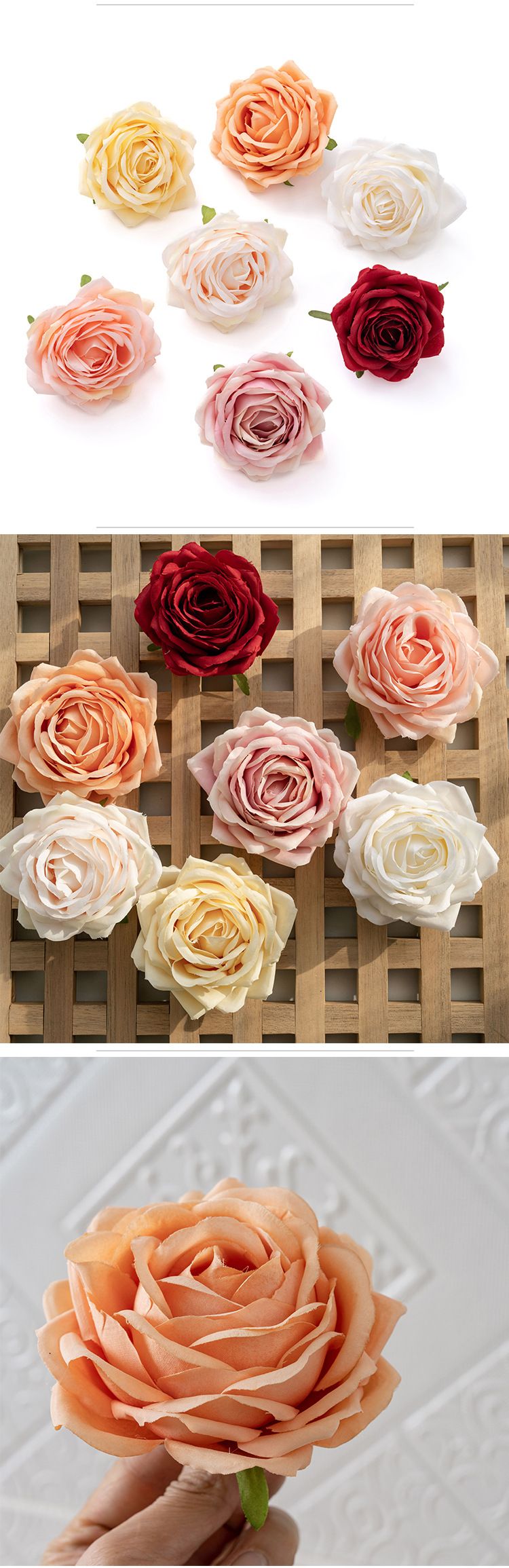 Kunstige og tørkede blomster Kunstig blomst Marshmallow Stjernehimmel Rose Blomsterhode INS-stil Kunstig blomst Hjemmedekorasjon_voghion.com
