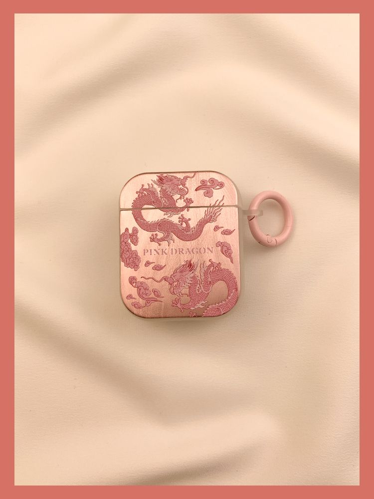 Ochranné pouzdro Ins z galvanicky pokoveného červeného čínského Loongu pro Airpod 3 je vhodné pro bezdrátová sluchátka Airpods Pro s měkkým pláštěm._voghion.com