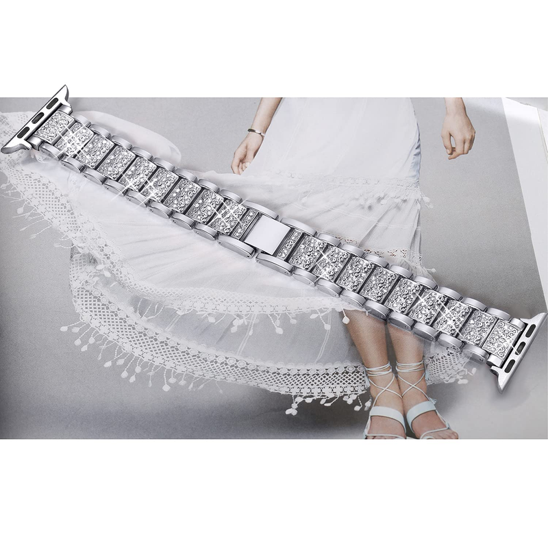 Ehete keti rihm Kellarihmale 40 41mm 44mm 42mm 38mm Loop käevõru teemant randmepael iWatch seeria 7 6 5 4 3 SE_voghion.com