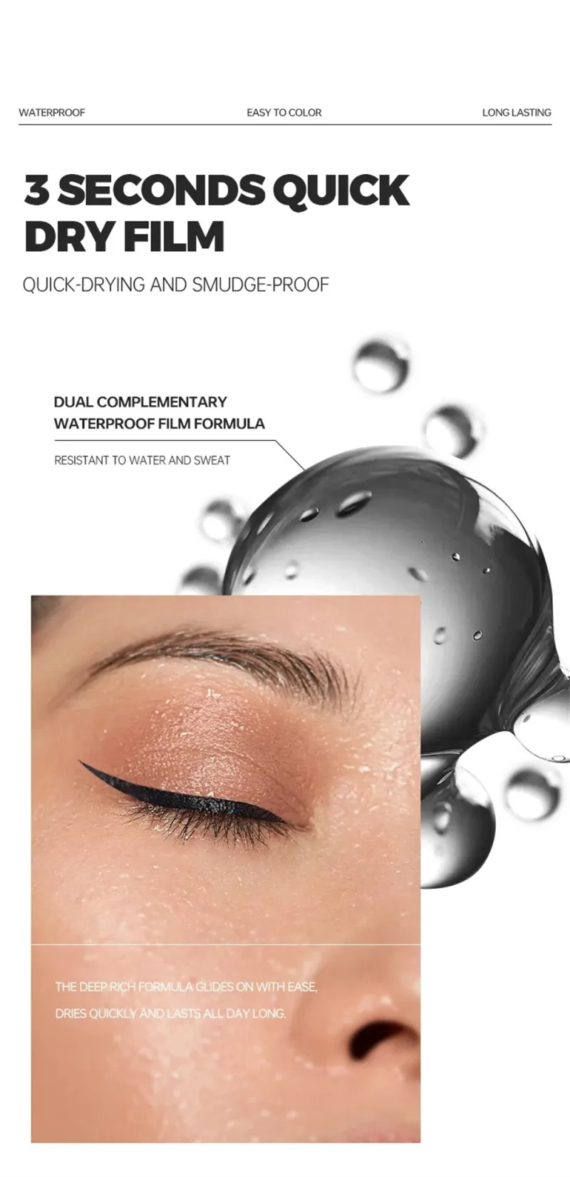 1Pc High Pigmented Eyeliner Pencil Hard Refill Smooth Black Wooden&Liquid Eyeliner Eyebrow Pencil Long-Lasting Cosmetics Makeup_voghion.com