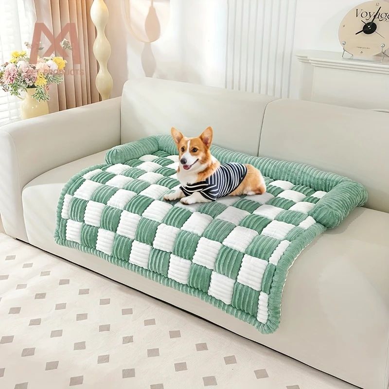 Thickened Plush Large Sleeping Dog Bed Pet Supplies Warm Mat_voghion.com
