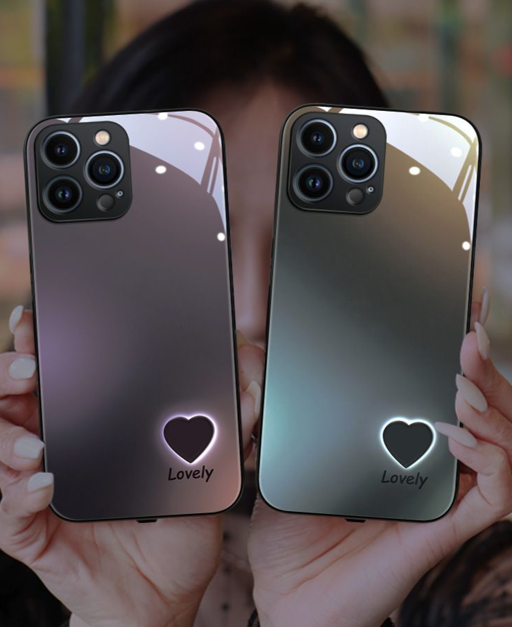 Paar Liebe Geeignet iPhone 14/13/12/11 Handyhülle XR Leuchtend XS Dunkelviolett 78p Einfach_voghion.com