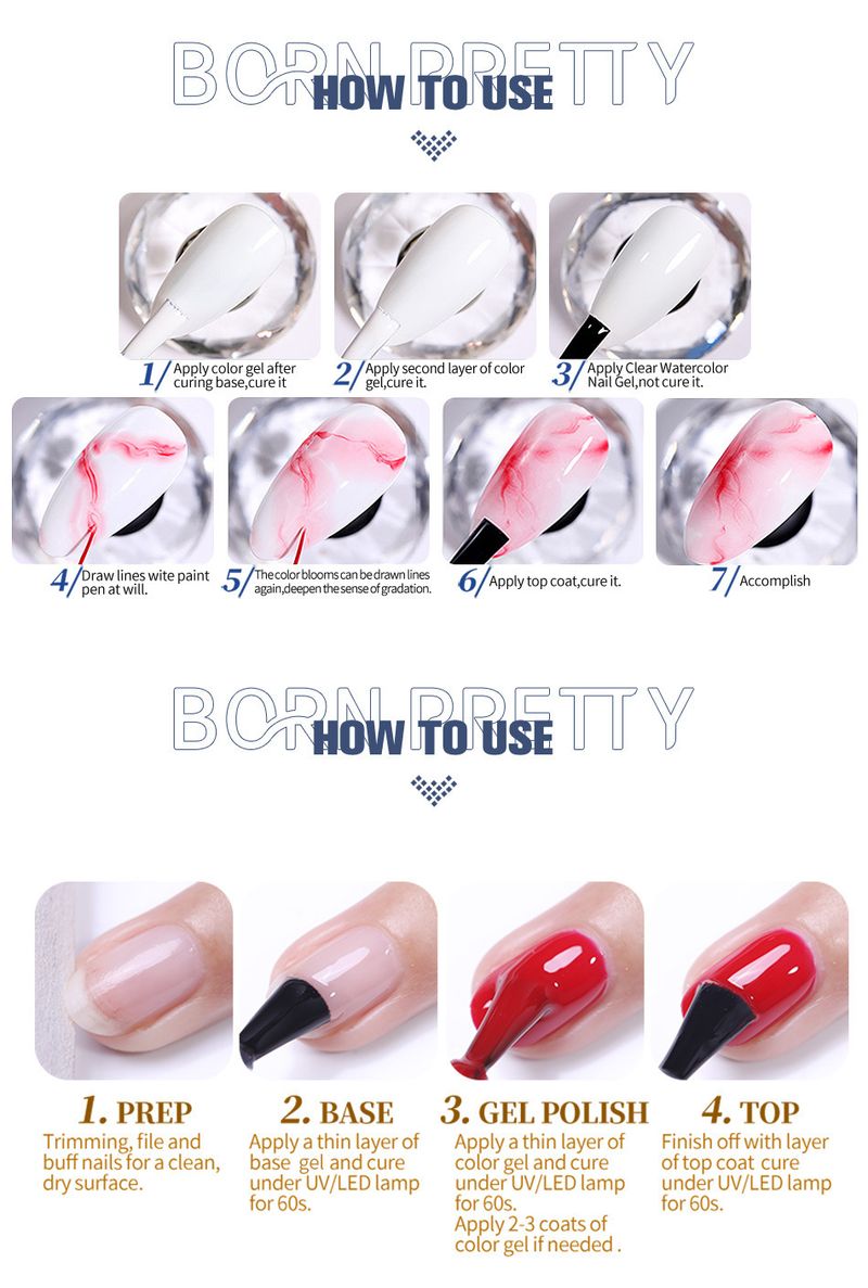 Nagelkleber Neuer Nagelkunst-Färbekleber Japanischer transparenter Marmortinten-Färbeflüssigkeits-Nagellack_voghion.com