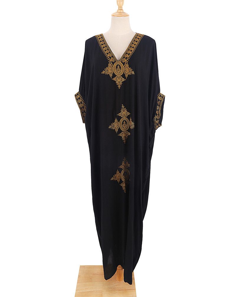 Damenbekleidung, besticktes Strandkleid aus Baumwolle, besticktes Urlaubs-Bikini-Überzug_voghion.com