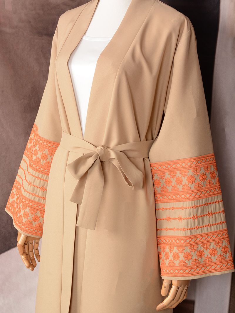 Sieviešu apģērbs Abaya Tuvo Austrumu musulmaņu modes elegants kardigans izšūta kleita sieviešu halāts_voghion.com