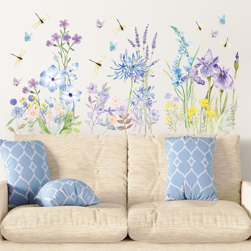 Dragonfly flying fence skirting line self-adhesive PVC JS-N series living room bedroom corner wall sticker_voghion.com
