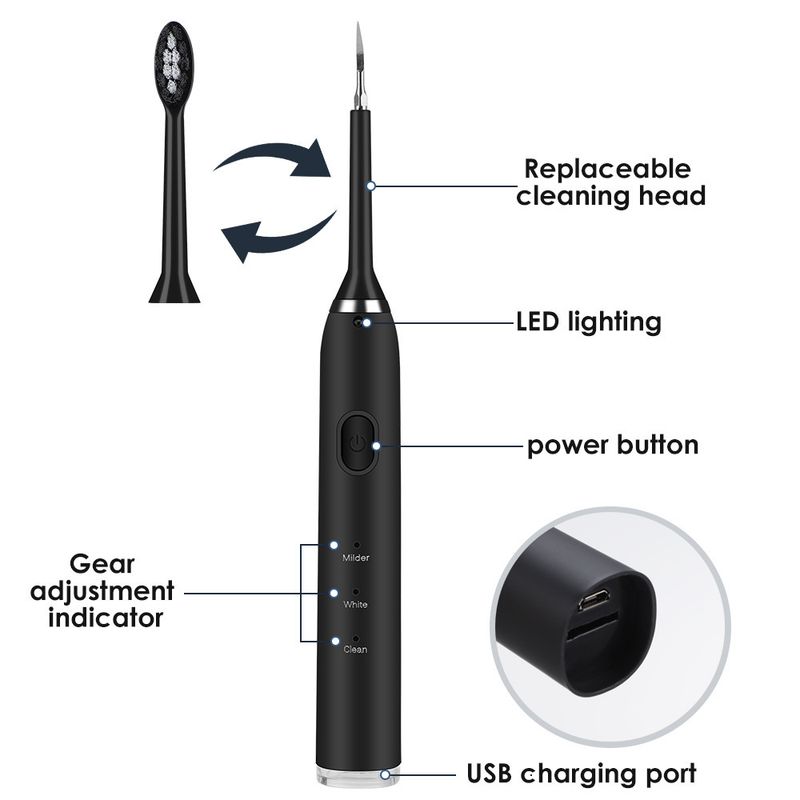 Three Mode 7 Brush Head Soft Hair Electric Toothbrush Intelligent Cleaner To Remove Tooth Stains And Tartar Household_voghion.com